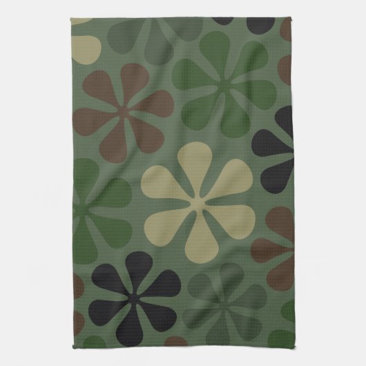 Abstrakte Blumen-Tarnung Handtuch (Vertikal)