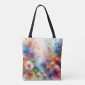 Abstrakte Blumen-Tasche im Aquarell-Stil Tasche (Rückseite)