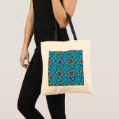 Abstrakte Blumen-Tasche Tragetasche (Vorderseite (Produkt))