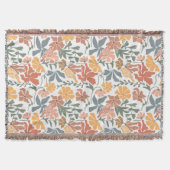 Abstrakte Blumen & Vögel Mitte Jahrhundert Moderne Decke (Vorderseite)