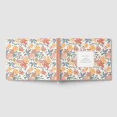 Abstrakte Blumen & Vögel Mitte Jahrhundert Moderne Gästebuch (Voll)