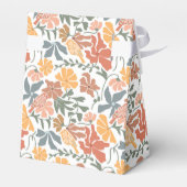 Abstrakte Blumen & Vögel Mitte Jahrhundert Moderne Geschenkschachtel (Rückseite)