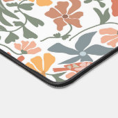 Abstrakte Blumen & Vögel Mitte Jahrhundert Moderne Schreibtischunterlage (Ecke)