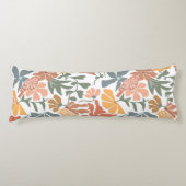 Abstrakte Blumen & Vögel Mitte Jahrhundert Moderne Seitenschläferkissen (Vorderseite)