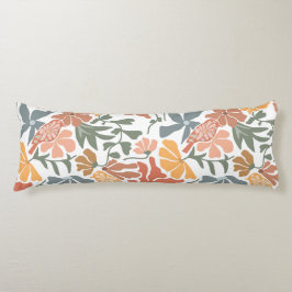 Abstrakte Blumen & Vögel Mitte Jahrhundert Moderne Seitenschläferkissen