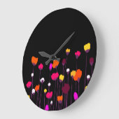 Abstrakte Blumen-Wanduhr Große Wanduhr (Winkel)