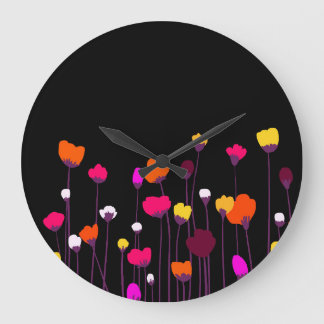 Abstrakte Blumen-Wanduhr Große Wanduhr