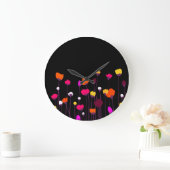 Abstrakte Blumen-Wanduhr Große Wanduhr (Zuhause)