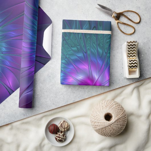 Abstrakte Blumenbeauty Fraktal Kunst, Dichtung und Geschenkpapier (Kunsthandwerk)