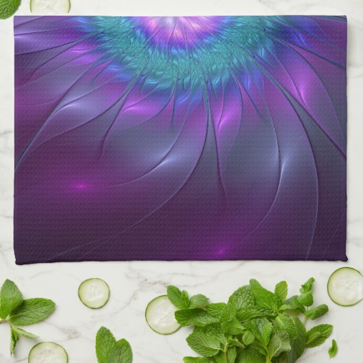 Abstrakte Blumenbeauty Fraktal Kunst, Dichtung und Geschirrtuch (Gefaltet)