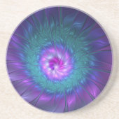 Abstrakte Blumenbeauty Fraktal Kunst, Dichtung und Getränkeuntersetzer (Vorne)