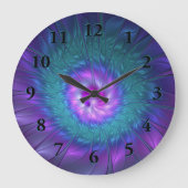 Abstrakte Blumenbeauty Fraktal Kunst, Dichtung und Große Wanduhr (Vorderseite)