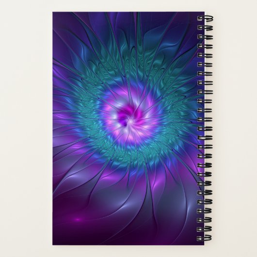 Abstrakte Blumenbeauty Fraktal Kunst, Dichtung und Notizblock (Rückseite)