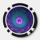 Abstrakte Blumenbeauty Fraktal Kunst, Dichtung und Pokerchips (Rückseite)
