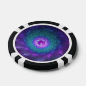 Abstrakte Blumenbeauty Fraktal Kunst, Dichtung und Pokerchips (Einzeln)