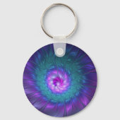 Abstrakte Blumenbeauty Fraktal Kunst, Dichtung und Schlüsselanhänger (Rückseite)
