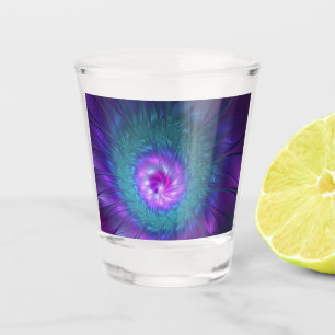 Abstrakte Blumenbeauty Fraktal Kunst, Dichtung und Schnapsglas