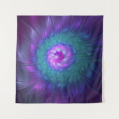 Abstrakte Blumenbeauty Fraktal Kunst, Dichtung und Wandteppich (Vorderseite (Horizontal))