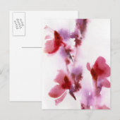 Abstrakte Blumenbilder 3 Postkarte (Vorne/Hinten)