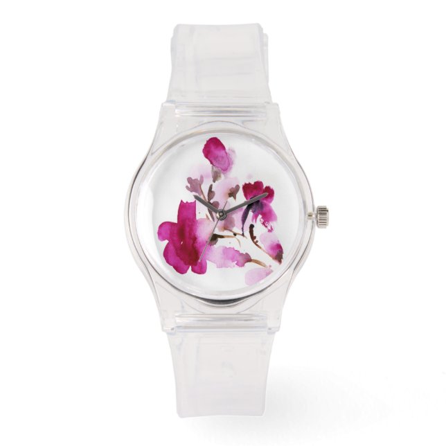 Abstrakte Blumenbilder 4 Armbanduhr (Vorderseite)