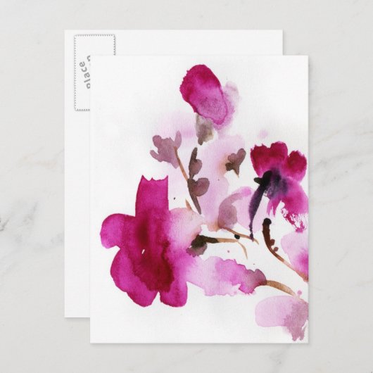 Abstrakte Blumenbilder 4 Postkarte (Vorne/Hinten)