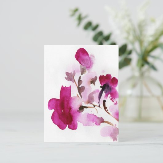 Abstrakte Blumenbilder 4 Postkarte (Stehend Vorderseite)