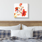 Abstrakte Blumenbilder in Aquarellen Leinwanddruck (Insitu (Schlafzimmer))