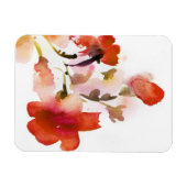 Abstrakte Blumenbilder in Aquarellen Magnet (Horizontal)