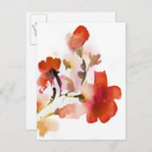 Abstrakte Blumenbilder in Aquarellen Postkarte (Vorne/Hinten)