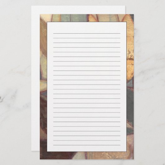 Abstrakte Blumenblatt-Malerei vom Normannen Wyatt Briefpapier (Vorne/Hinten)