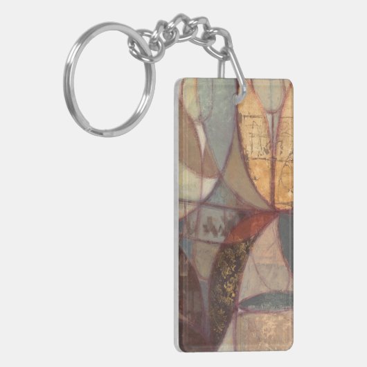 Abstrakte Blumenblatt-Malerei vom Normannen Wyatt Schlüsselanhänger (Vorderseite links)