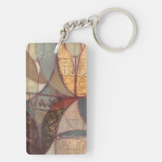 Abstrakte Blumenblatt-Malerei vom Normannen Wyatt Schlüsselanhänger (Rückseite)