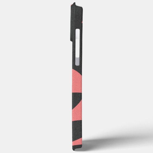 Abstrakte Blumenblätter Rosa und Grau Elegant Case-Mate iPhone Hülle (Rückseite / Links)