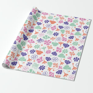 Abstrakte Blumenblüten Geschenkpapier