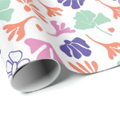 Abstrakte Blumenblüten Geschenkpapier (Rolleneckpunkt)