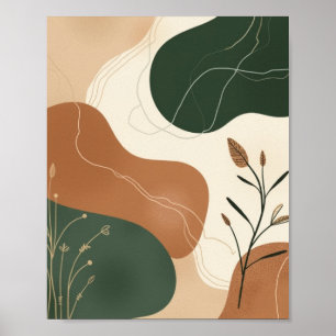 Abstrakte Blumendrucke Poster