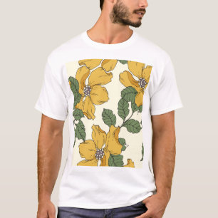 Abstrakte Blumeneleganz, nahtloser Hintergrund T-Shirt