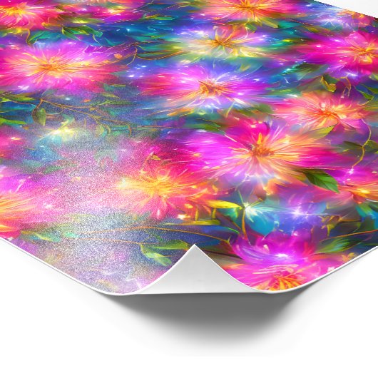 Abstrakte Blumenexplosion Fotodruck (Ecke)