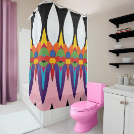 Abstrakte Blumenfeier Duschvorhang