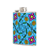 Abstrakte Blumenflasche Flachmann (Links)