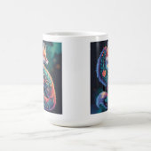 Abstrakte Blumenfosse Art Kaffeetasse (Mittel)
