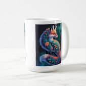 Abstrakte Blumenfosse Art Kaffeetasse (VorderseiteRechts)