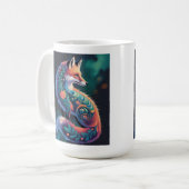 Abstrakte Blumenfosse Art Kaffeetasse (Vorderseite Links)