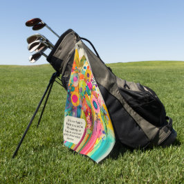 Abstrakte Blumenfreude Golfhandtuch