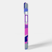 Abstrakte Blumenfreude - Lila und grau Case-Mate iPhone Hülle (Rückseite / Links)
