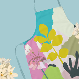 Abstrakte Blumengarten Farbblöcke Florist Schürze