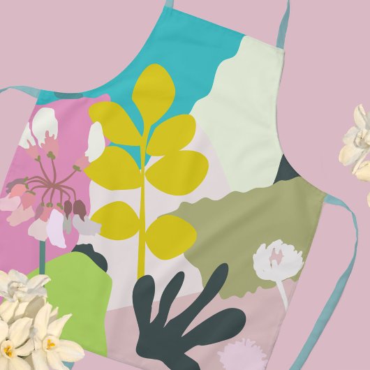 Abstrakte Blumengarten Farbblöcke Florist Schürze
