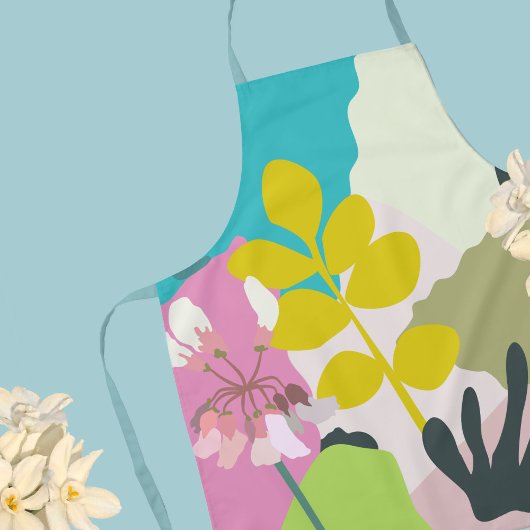 Abstrakte Blumengarten Farbblöcke Florist Schürze