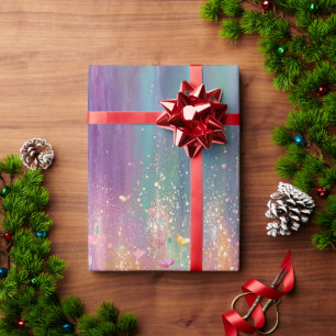 Abstrakte Blumengemälde mit lebendigen Farben Geschenkpapier