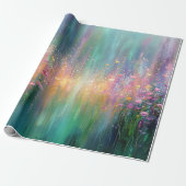 Abstrakte Blumengemälde mit lebendigen Farben Geschenkpapier (Ungerollt)